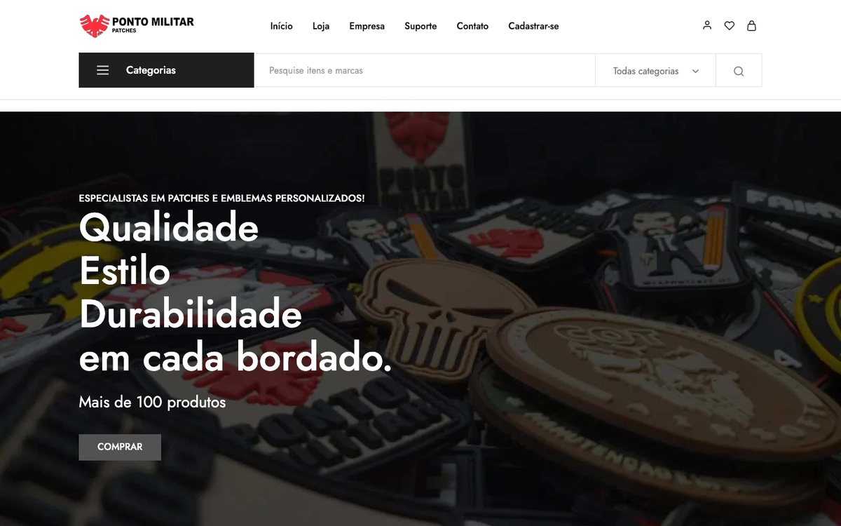 Página inicial do site Ponto Militar